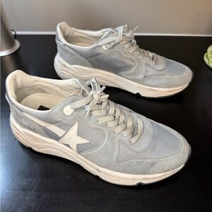 Golden Goose Men's Gray Suede & Mesh Star Sneakers